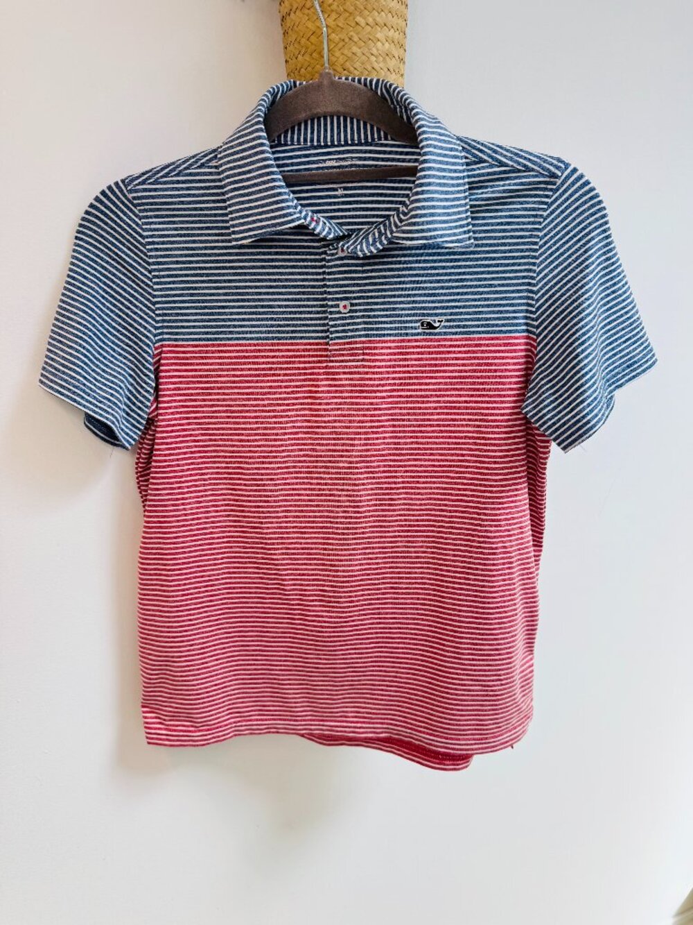 Boys Vineyard Vines Stripe Sankaty Polo, Sz M